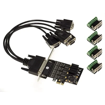 Image de KALEA INFORMATIQUE © Carte Contrôleur PCI Express (PCIe) // 4 Ports RS422 RS485 CHIPSET EXAR XR17V354 Windows XP/Vista/Seven/8/10, Server 2003/2008/2012, Linux