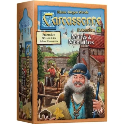 Image de Z Man Games Carcassonne Extension 5 Maire &amp; Monastères Jeu de société À partir 7 ans 2 à 6 joueurs 40 minutes