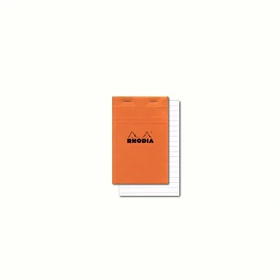 Image de RHODIA 13600Cpack Bloc Notes Agrafé N13 Orange A6 Ligné 80 Feuilles Détachables Papier Clairefontaine Blanc g/m² Couverture en Carte Enduite Paquet de 10 blocs