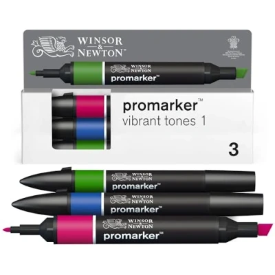 Image de Winsor &amp; Newton Promarker Set de 3 Tons Vif 1