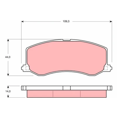 Image de TRW GDB3237 Jeu de plaquettes frein non préparé pour indicateur d&#039;usure SUZUKI: SWIFT 2