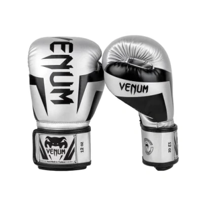 Image de Venum Gants de boxe Elite Argent/Noir 10 Oz