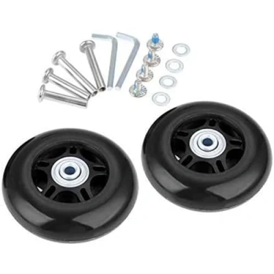 Image de Lovetao Kit de remplacement roues valise 64 x 18 mm avec ABEC 608zz rechange pour patins d&#039;extérieur en ligne, un lot (2) (OD : W ID: 6 essieux 30 et 35 mm)
