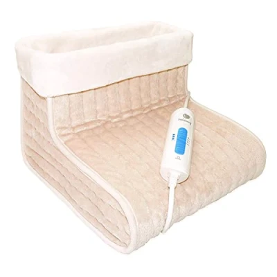 Image de Pekatherm Chauffe pied avec Chaussette Amovible Taille 27 x 30 23 cm Puissance 100 W y 3 Niveaux de Température Appareil chauffage pour les pieds En Polyester F55