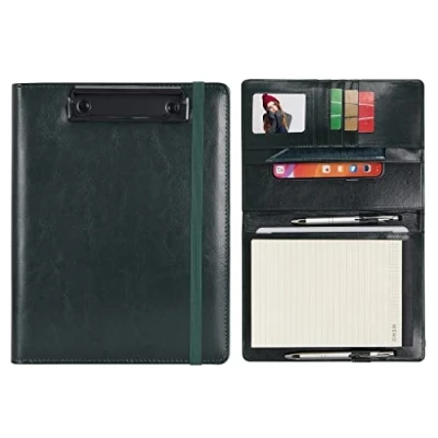 Image de Wonderpool Porte formulaires Documents Conférencier Portfolio Bloc Range Documents, Trieur Organiseur Planchettes pour Bureau Voyage école (A5,Vert)