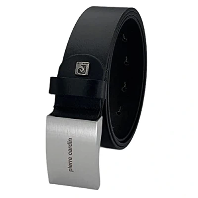 Image de Pierre Cardin Mens leather belt/Mens belt, belt curved with plate buckle, black, Größe/Size:90, Farbe/Color:noir