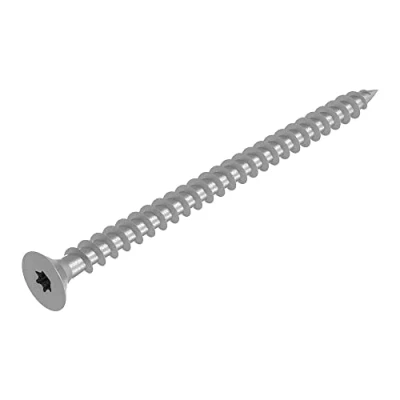 Image de SECCARO Lot de 75 vis à bois pour panneaux d&#039;aggloméré 6 x 90 mm, en acier inoxydable V2A VA A2, avec filetage complet, TX/six pans creux