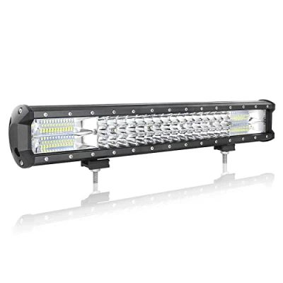 Image de AUXTINGS 50,8 cm 288W Triple rangée 7d Barre Lumineuse LED de Travail Spot inondation Combo Faisceau DC 12V 24V 6000K Offroad Véhicules 4x4 ATV Utvs