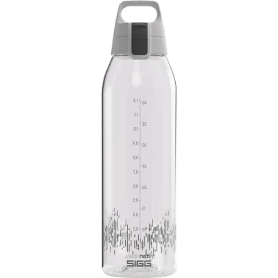 Image de SIGG Gourde Transparente Tritan Renew Total Clear ONE MyPlanet Anthracite Convient Aux Boissons Gazeuses Lavage Au Lave Vaisselle Filtre À Fruits Étanche Sans BPA Gris 1,5L