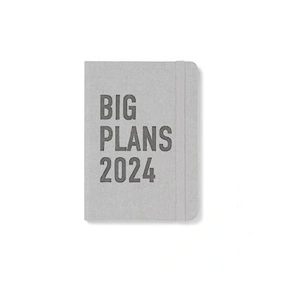 Image de Letts of London Big Plans A6 jour par page avec dates multilingues Stone 2024