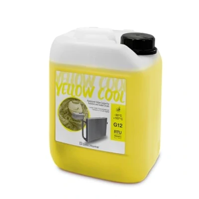 Image de Errecom Yellow Cool, Liquide de Radiateur Jaune Fluorescent 30C, antigel G12 avec paquet d&#039;inhibiteurs à base organique OAT, Prêt l&#039;emploi, 5 Litres
