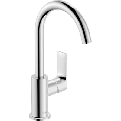 Image de Hansgrohe Mitigeur de Lavabo Rebris E, Hauteur Sous Bec 210 mm, Orientable, Robinet avec Tirette et Vidage, Chromé, 72576000