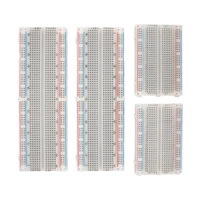 Image de MMOBIEL 4pcs PCB Breadboard Prototype de Circuit Kit Sans Soudure 2x830 et 2x400 Points Compatible avec DIY Arduino, Raspberry Pi 2/3 / 4/5 Projects Proto Shield Distribution