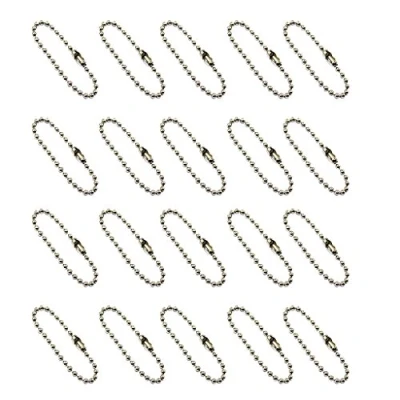 Image de Gazechimp 20pcs 10cm Chaînes de Billes Chaînette pour Scrapbooking Porte clés Fabrication Bijoux