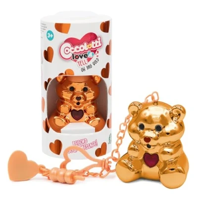 Image de Coccolotti, Ourson intéractif Oh My Gold!, Effets Sonores et Lumineux, Modèle Bronze, pour Les Enfants à partir de 3 Ans, CCL452