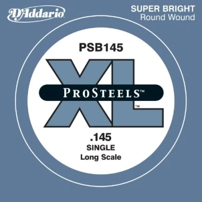 Image de D&#039;Addario ProSteels PSB145 Corde seule longue pour basse Calibre .145