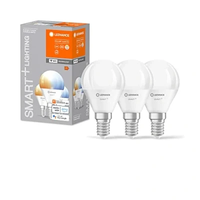 Image de LEDVANCE Tube LED intelligent avec technologie WiFi, E14 base, optique mate ,Couleur de lumière modifiable (2700K 6500K), 470 Lumen, Remplacement la traditionnelle 40W Ampoules 3 Pack