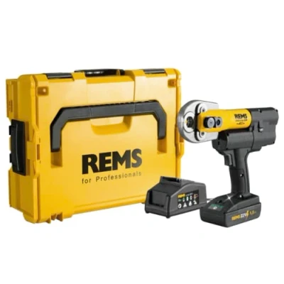Image de Rems Sertisseuse radiale Mini press Electro hydraulique 22 kn Batterie 22V, sur accu avec retour automatique pour la réalisation d&#039;assemblages par raccords à sertir Ø 1040 mm ⅜ 1 ¼&quot;