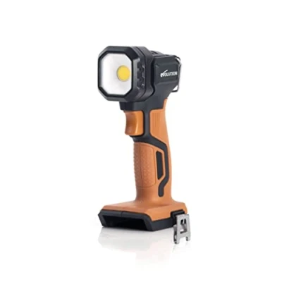 Image de Evolution Power Tools R1000TOR Li Lampe torche de travail LED portable sans fil rechargeable, 750/1 000 lumens, 18 v Ion. Batterie non incluse.