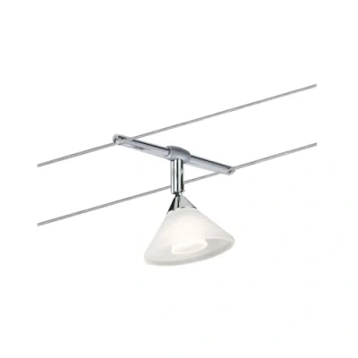 Image de Paulmann 94138 Système de Câbles Colmar Spot Individuel pour Extension 10W max, Chrome/Satin sans Ampoule