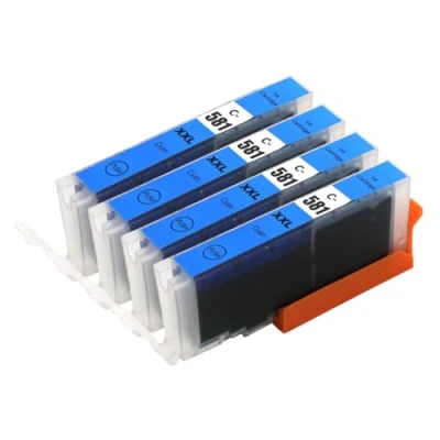 Image de Go Inks 4 Cartouches d&#039;encre Cyan pour remplacer CLI 581C Compatible/Non OEM PIXMA Imprimantes