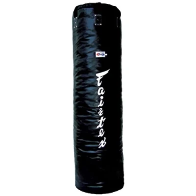 Image de Fairtex sac de boxe Muay Thai HB7 non rempli, noir Cuir synthétique véritable, 2,1 m lourd frappe pour boxe, kickboxing, MMA, adulte