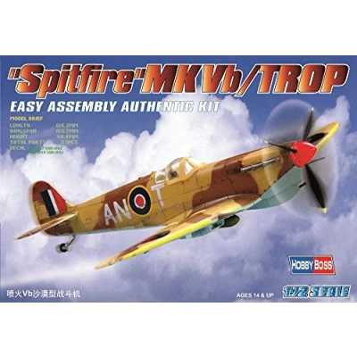 Image de Hobbyboss Kit d&#039;assemblage Spitfire MK VB Trop échelle 1:72