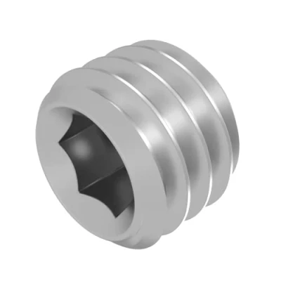 Image de SECCARO Lot de 20 vis sans tête avec embout conique M4 x 3 mm, acier inoxydable V2A VA A2, DIN 913 / ISO 4026, six pans creux