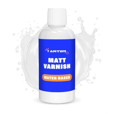 Image de 7 Artists Vernis Mat Incolore Pour Peinture Acrylique 250 ml Transparent Tableau Bois Protection Matt Varnish