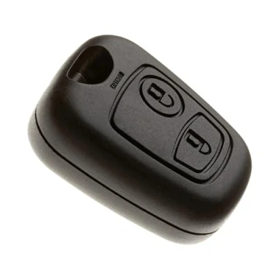 Image de Jongo Coque de Clé sans Lame Compatible avec Citroën Xsara Picasso, Berlingo, Saxo et Peugeot Partner 1x Pile CR2016 Boitier Clef Plip Voiture Utilitaire Télécommande 2 Boutons