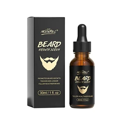 Image de Huile De Croissance Barbe Avec Biotine Caféine Pour Hommes Sérum Stimuler La Favoriser Repousse Des Cheveux Traitement Du Visage 30 ml
