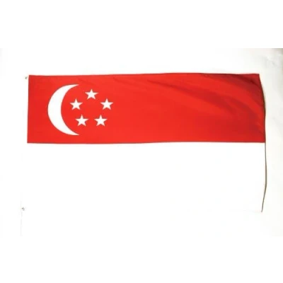 Image de AZ FLAG Drapeau Singapour 150x90 cm Polyester léger Singapourien Avec Oeillets Métalliques Intégrés 80g