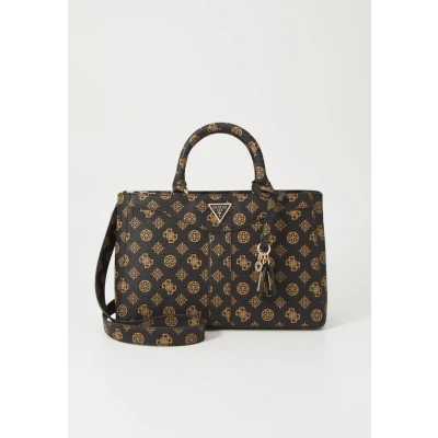 Image de Guess Dorys Luxury Satchel Sac à main, Femme, Taille: One Size, Mocha logo