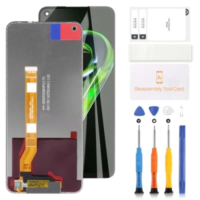 Image de LADYSON Écran LCD pour Realme 9 5G RMX3474 Affichage Tactile Digitizer Assemblée Kit de Remplacement avec Outil (Noir, Version TFT Highlight)