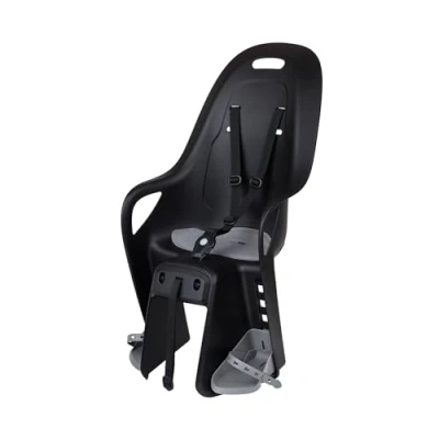 Image de POLISPORT 8408300002 Siège arrière KOARI pour vélo avec roues de 26&#039;&#039; à 29&#039;&#039; adapté aux enfants d&#039;un poids maximum 22kg ancrage sur le porte bagages MIK HD en Noir/Gris