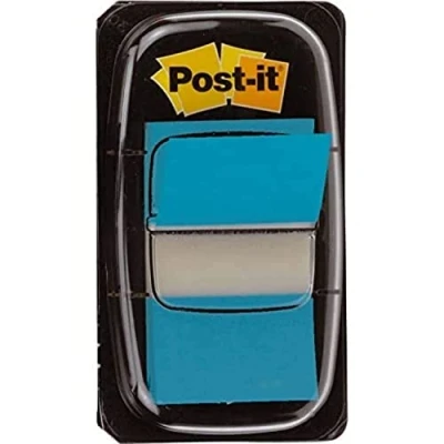 Image de Post it Distributeur de 50 marque pages avec Onglets séparateurs 25,4 x 44 mm Bleu