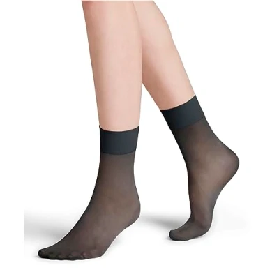 Image de FALKE Pure Matt 20 DEN W SO transparentes unies 1 paire, Chaussettes Femme, Gris (Graphite 3146) nouveau écologique, 39 42