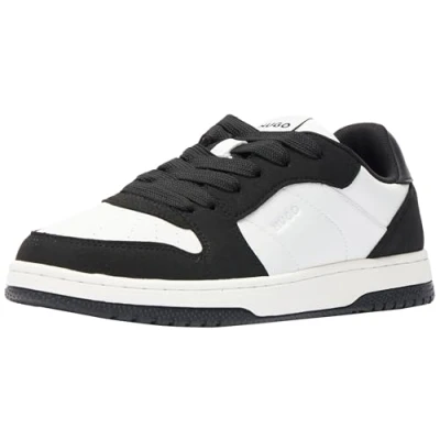 Image de HUGO Hadrian Baskets basses, Femme, Taille: 35, Open white Imitation cuir/textile