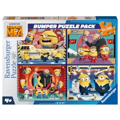 Image de Ravensburger Minions 4 x 100 Bumper Pack Puzzle 2D, 12001063, Multicolore