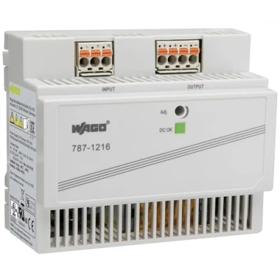 Image de WAGO Alimentation électrique compacte 787 1216 1 phase, cadencée, DIN rail (DIN rail), 24 VDC, 4.2 A, DC OK LED
