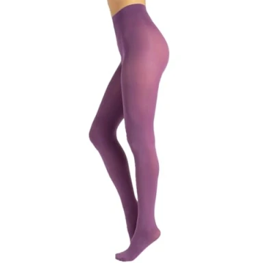 Image de CALZITALY Collants Opaque en Douce Microfibre de Couleur S, M, L, XL, XXL, 3XL, 4XL 80 DEN Fabriqué Italie (L, Violet)