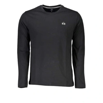 Image de La Martina T shirt en coton noir pour homme, noir, XX Large