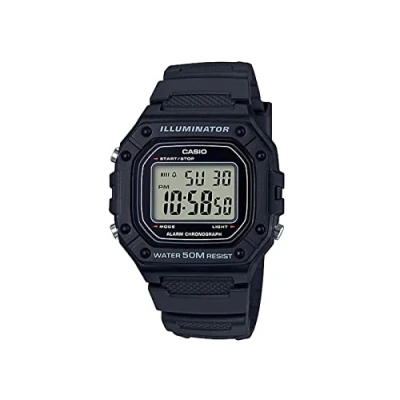 Image de Casio Homme Digital Quartz Montre avec Bracelet en Rsine W 218H 1AVCF