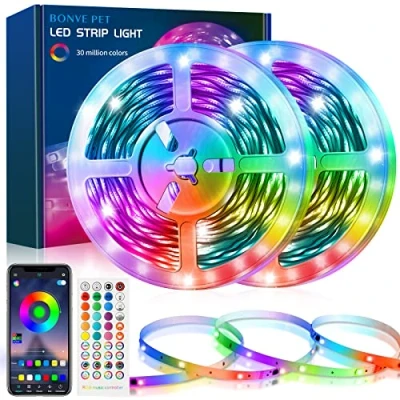 Image de Ruban Led 12M(6M*2) Bande RGB Multicolore App Contrôle, avec Télécommande à 40 Touches, Synchroniser Rythme de Musique/Fonction Minuterie, pour Décoration, Mariage,Fête