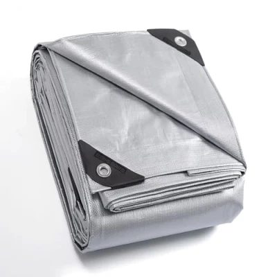 Image de GUARD SHIELD Bâche de Protection Imperméable étanche 4x6m Gris 160g/m² Polyéthylène Bâches UV Résistant avec œillets