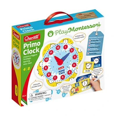 Image de Quercetti 0624 Play Montessori Première Horloge, Apprendre l&#039;heure
