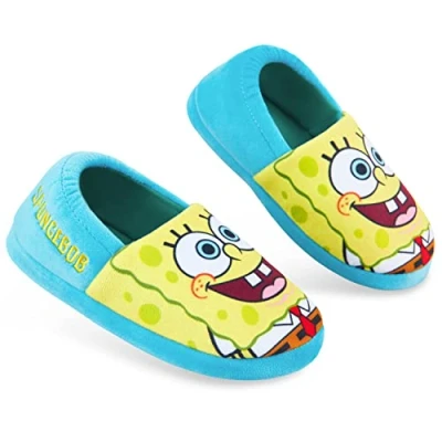 Image de SPONGEBOB SQUAREPANTS Chaussons Enfant Garcon Fille Bob l&#039;Éponge (Bleu/Jaune, Numeric 29 EU)