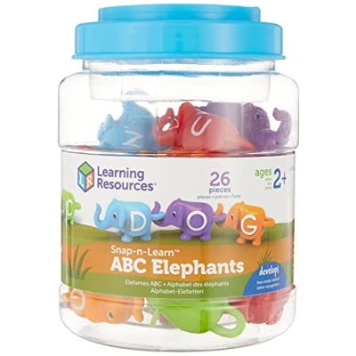 Image de Learning Resources Alphabet des éléphants Snap n Learn