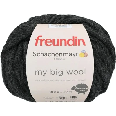 Image de Schachenmayr My Big Wool, 100G Anthrazit Meliert Fils À Tricoter