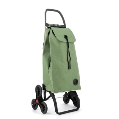 Image de Chariot de Course Rolser I Max Tweed 6 Roues Pliante Monte escaliers Vert